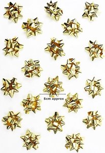 NORTH POLE GOLD METALLIC BOWS 20/PK. X-25416-B \\\KD13247