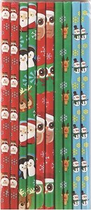 10 PACK CHRISTMAS DESIGN ASSORTED PENCIL. X-20964-PNL \\\KD13260