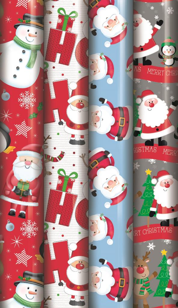 NORTH POLE CUTE CHRISTMAS GIFT WRAP 70CM X 5M. X-25536-GW \\\KD13277