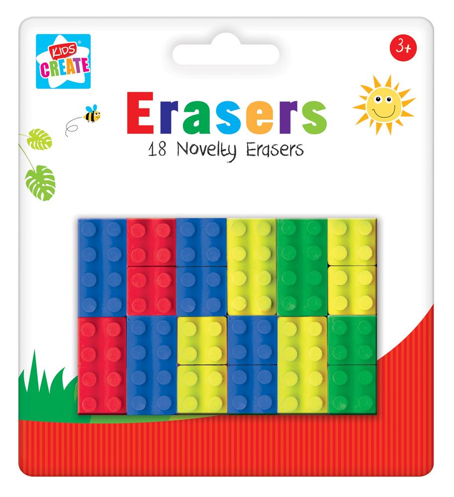 BRICK SHAPE NOVELATY ERASERS. BRIC \\\KD13305