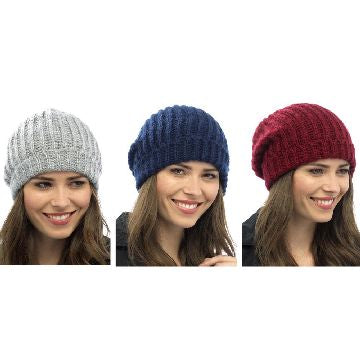 12 LADIES KNITTED HAT ASSORTED SIZE. GL488 \\\KD13349
