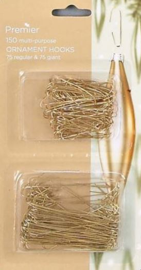 150 METAL HOOKS GOLD 75 REGULATR 75 LARGE. AC081849GO \\\KD13365