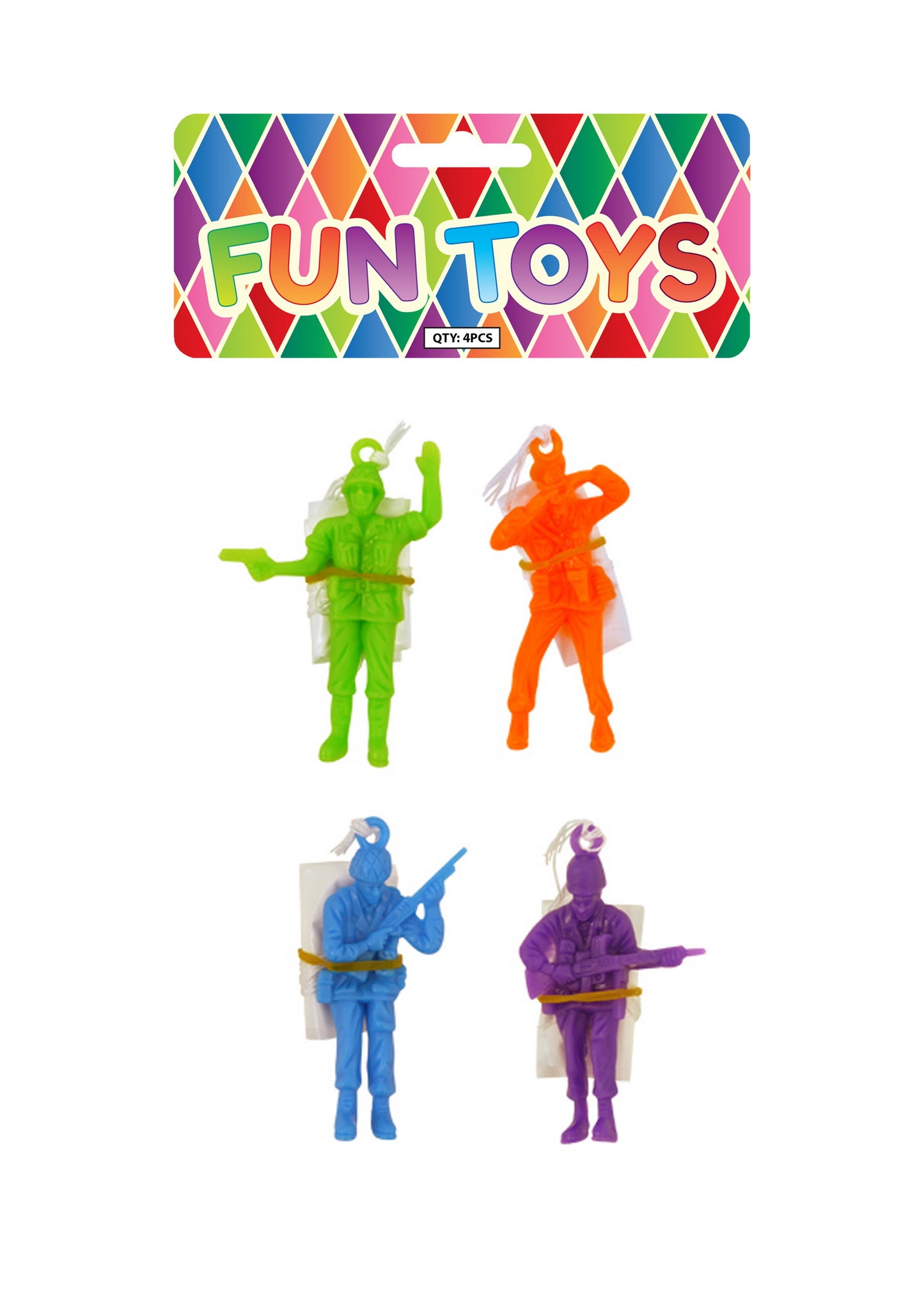 PARTY BAG FILLER PARACHUTIST TOY 4/PK. T08042 \\\KD13476