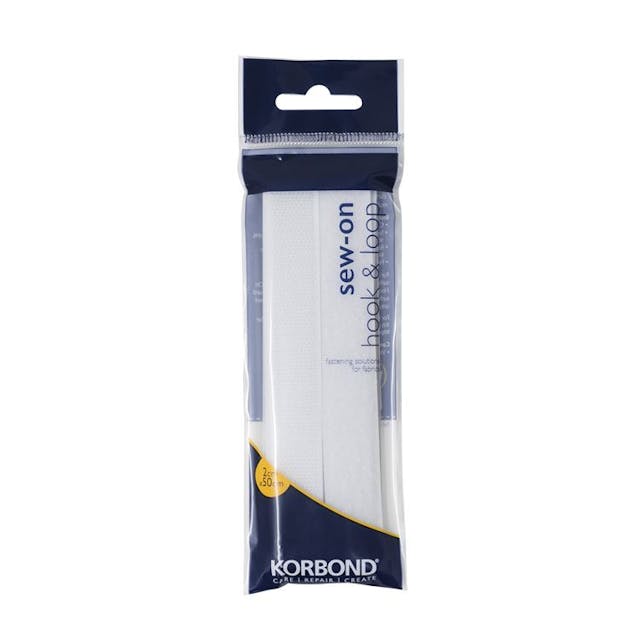 HOOK & LOOP SEW ON WHITE 2CMX50CM. K110115 \\\KD13517