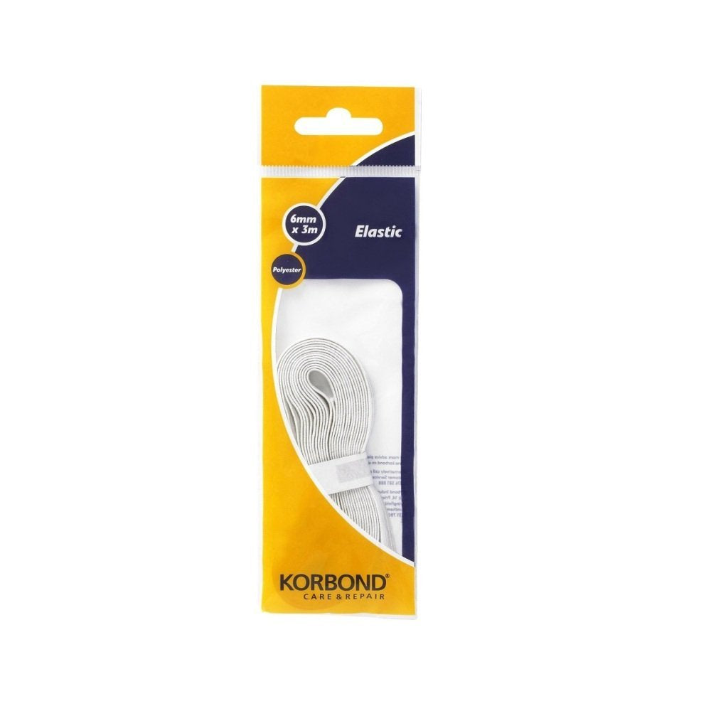 KORBOND ELASTIC WHITE 6MM X 3M. K110370 \\\KD13520