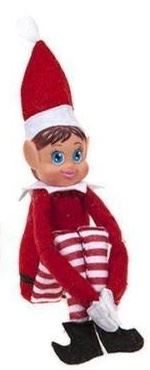 12"RED LONG LEG SOFT BODY VINL FACE GIRL ELF. 446042 \\\KD13533