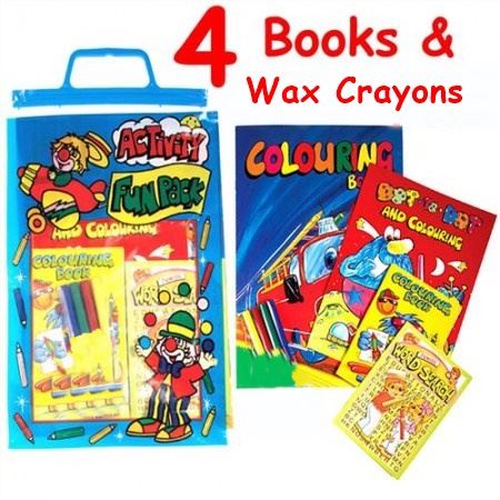 PARTY ACTIVITY FUN PACK ( COLOURING - DOT TO DOT BOOK - PUZZLE - WORD SEARCH - CRAYONS). 99FP 284825 \\\KD13546