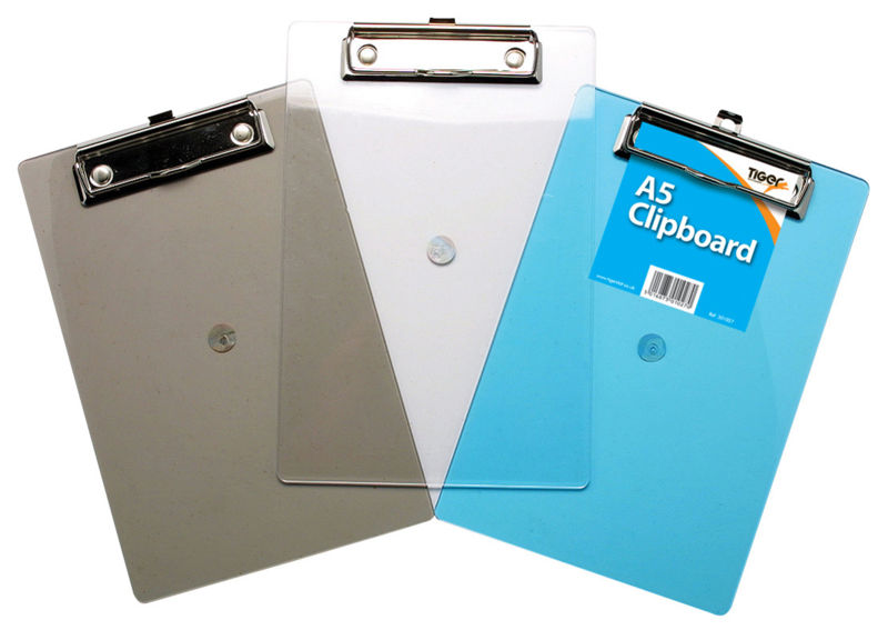 A5 MOULDED PS CLIPBOARD ASSTD. 301027 \\\KD13563