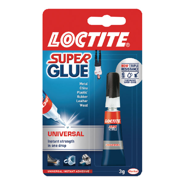 LOCTITE UNIVERSAL INSTANT STRENGTH SUPER GLUE TUBE 3GM. 2057129 \\\KD13602
