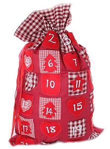 CHRISTMAS ADVENT SACK 78CM X 48CM. XMN0200A \\\KD13620