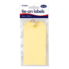 COUNTY 10 PACK MANILA TIE ON LABELS. C158 \\\KD13687