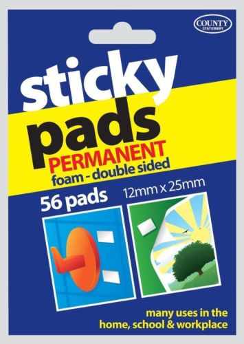 COUNTY 56 PACK STICKY PADS PERMANENT. C402 \\\KD13691