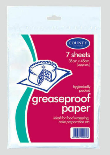 COUNTY GREASEPROOF SHEETS 7 PACK. C1 \\\KD13695