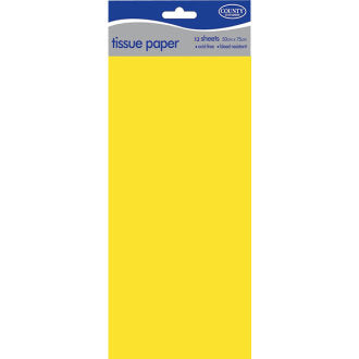 COUNTY 10 PACK YELLOW TISSUE PAPER. CA42 \\\KD13708