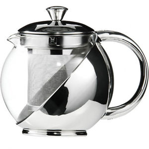 700ML STAINLESS STEEL AND GLASS TEAPOT W/INFUSER. PH0602374 \\\KD13743