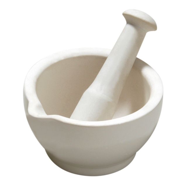 SCRATCH WHT MORTAR & PESTLE 11.8X6.5CM. PH1001102 \\\KD13748