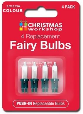 4 REPLACEMENT FAIRY LIGHT BULBS MULTICOLOUR 2.5V 0.33W. BML76030 2.5V \\\KD13761