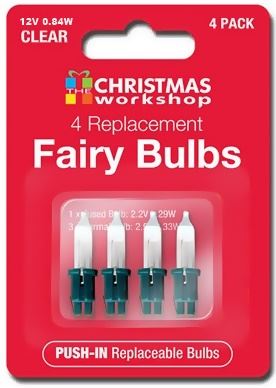 4 REPLACEMENT FAIRY LIGHT BULBS CLEAR 12V 0.84W. BML76020 12V \\\KD13764
