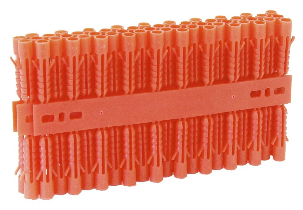 PLASTIC WALL RED PLUG 100 PCS - SIZE 6 X 30. RT61241 \\\KD13765