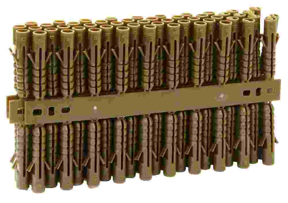 PLASTIC WALL PLUG BROWN 100 PCS - 8 X 40 MM. RT61242 \\\KD13766