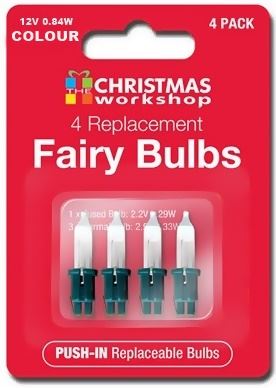 4 REPLACEMENT FAIRY LIGHT BULBS MULTICOLOUR 12V 0.84W. BML76030 12V \\\KD13767