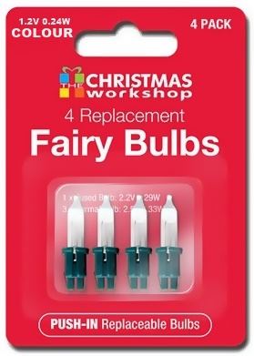 4 REPLACEMENT FAIRY LIGHT BULBS MULTICOLOUR 1.2V 0.24W. BML76030 1.2V \\\KD13768