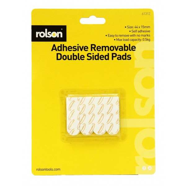 12 PCS DOUBLE SIDED ADHESIVE PADS 44 X 15 MM. RT61312 \\\KD13770