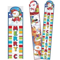 2 CUTE CHRISTMAS MULTICOLOUR GREETINGS CARD HOLDERS SANTA SNOWMAN RUDOLF BEAR. 948021 \\\KD13781