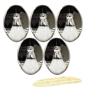 5 PCS REMOVEABLE ADHESIVE CHROME HOOKS 33 X 23 MM. RT61339 \\\KD13789