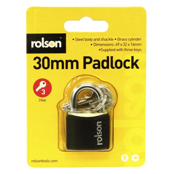 30 MM BLACK PADLOCK. RT66403 \\\KD13797
