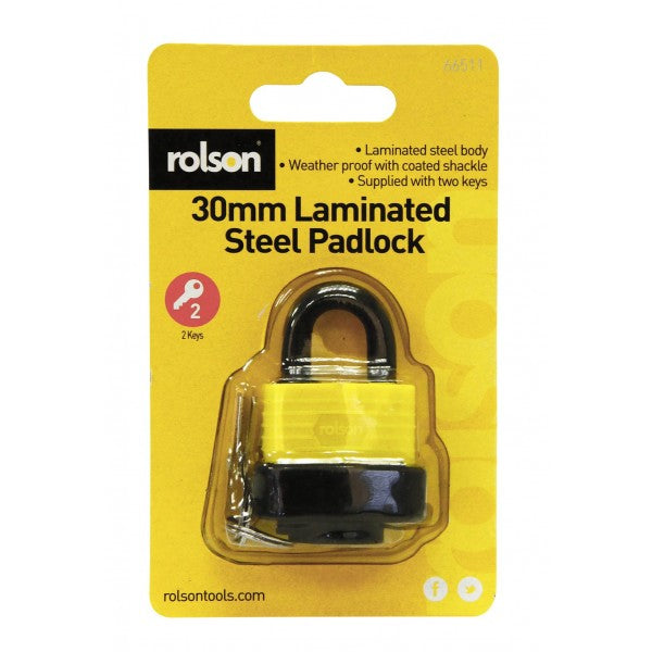 30MM WEATHERPROOF PADLOCK 2KEYS. RT66511 \\\KD13807