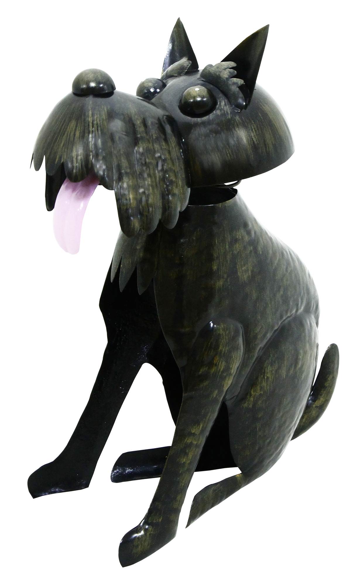 BLACK SCOOTY DOG GARDEN ORNAMENT. RT84036 \\\KD13813