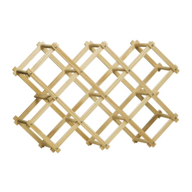 PINE WOOD 10 BOTTLE WINE RACK FOLDING 54 X 15 X 37 CM. PH1103928 \\\KD13824