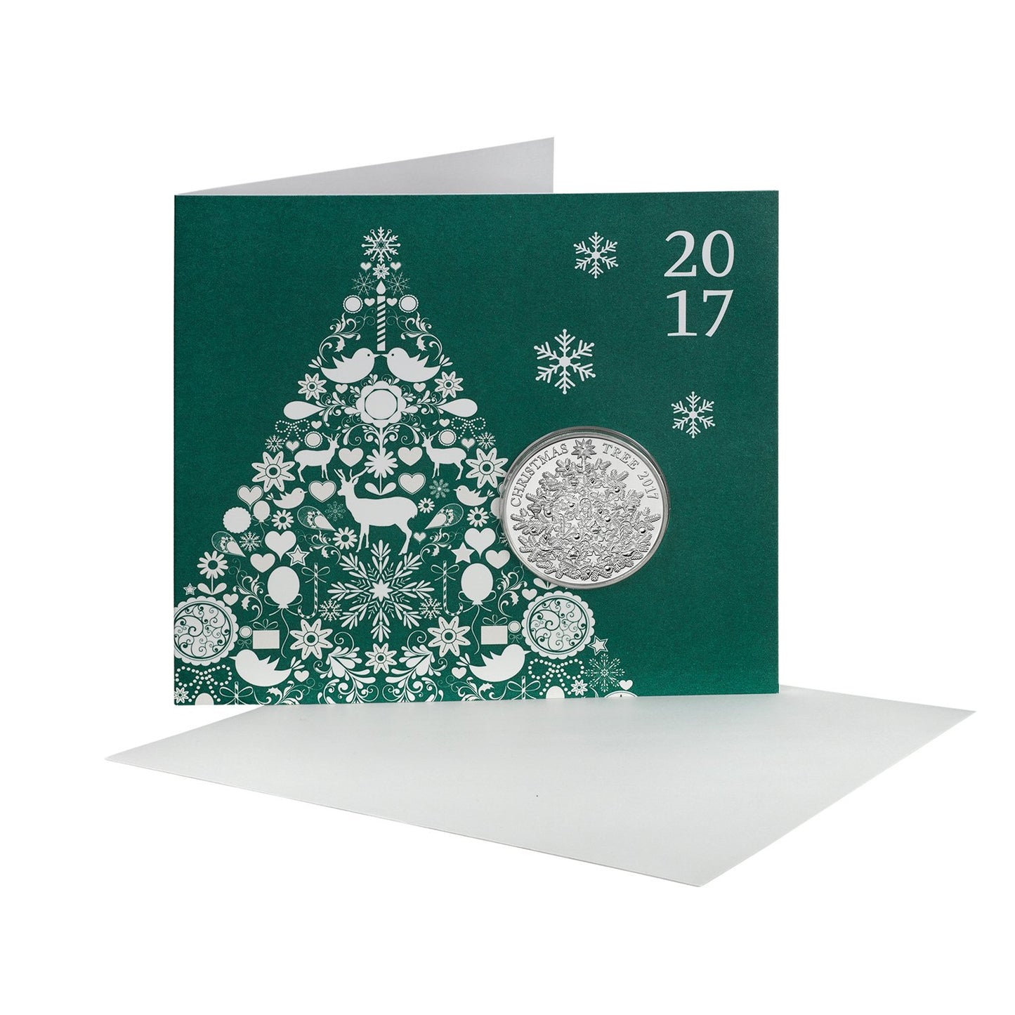 THE CHRISTMAS TREE 2017 UK Â£5 BRILLIANT UNCIRCULATED COIN. UK17CTBU \\\KD13826