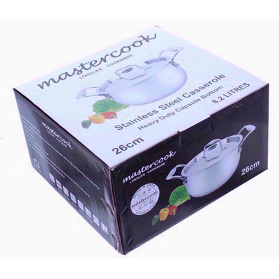 MASTERCOOK STAINLESS STEEL CASSEROLE 26CM. CST020 \\\KD13831