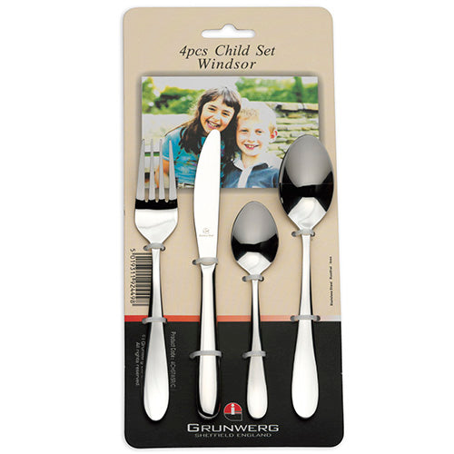 GRUNWERG 4 PCS CHILD CUTLERY SET WINDSOR. 4CHDSTWSR/C \\\KD13843