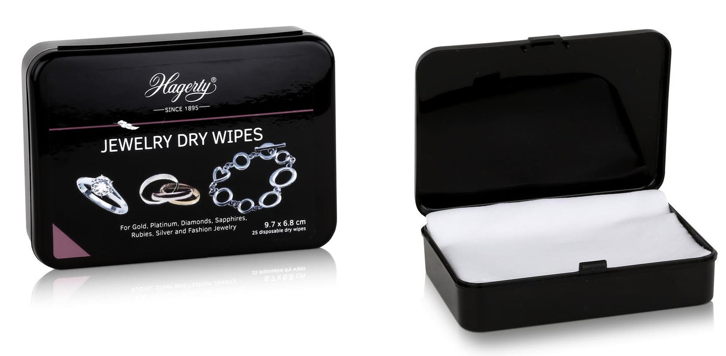 25 HAGERTY JEWELERY DISPOSABLE DRY WIPES. 262416 A116339 \\\KD13866