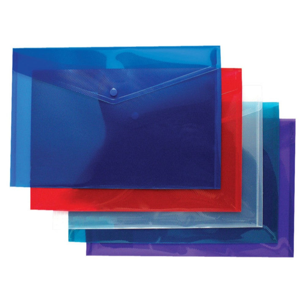 TIGER A4 CLEAR AND COLOURED PLASTIC STUD DOCUMENT HOLDER. T300024 \\\KD13875