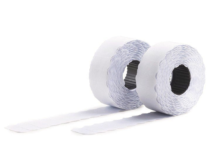 26 X 12 MM WHITE PRICE GUN PERMENT ROLL OR LABELS 30/ROLLS. 26X12W \\\KD13878