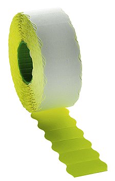 26 X 12 MM YELLOW PRICE GUN PERMENT ROLL OR LABELS 30/ROLLS \\\KD13880