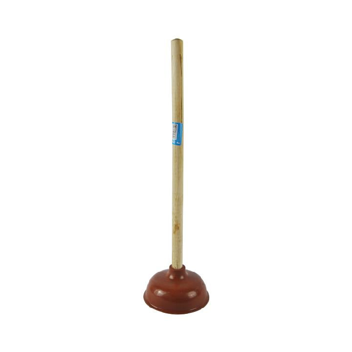SINK PLUNGER WITH WOODEN HANDLE APPX 13 CM WIDE. AG031 \\\KD13922