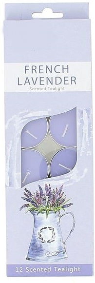 12PK FRENCH LAVENDER TEALIGHT CANDLE. F651371 \\\KD13932