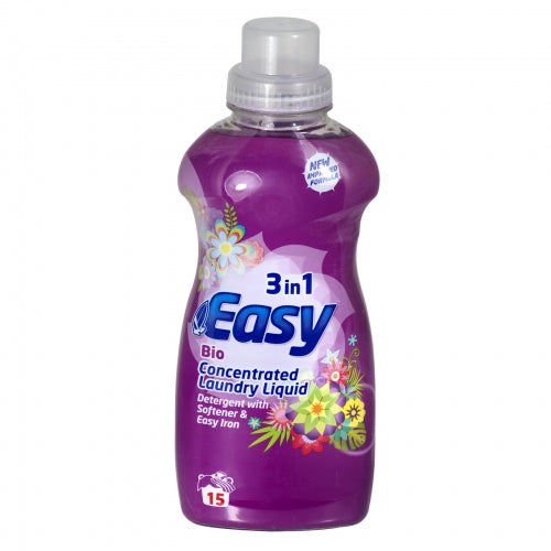 EASY 3 IN 1 BIO LAUNDRY LIQUID DETERGENT 750ML 8/PK. E2006448 \\\KD13953