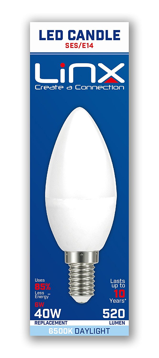 C37 CANDLE OPAL E14 220-240V 6W 520LMS 6500K LED BULB. LX0016 \\\KD13978