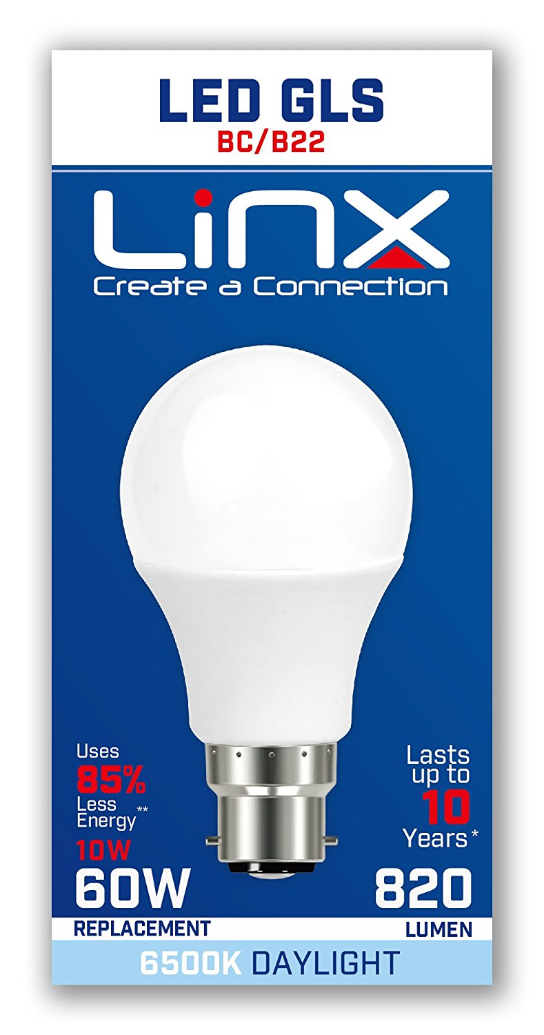 A60 GLS OPAL B22 220-240V 10W 820LMS 6500K LED BULB. LX0022 \\\KD13982