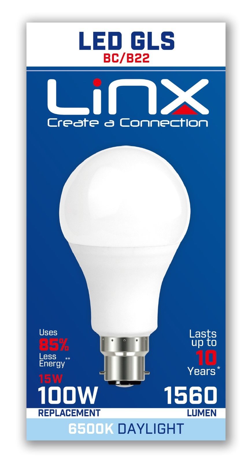 A70 GLS OPAL B22 220-240V 15W 1560LMS 6500K LED BULB. LX0026 \\\KD13984