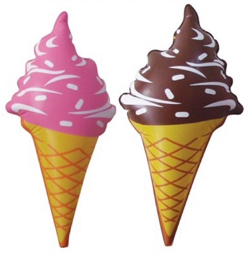 INFLATABLE ICE CREAM 48CM NOVELTY SUMMERFUN. PL315513 \\\KD13986