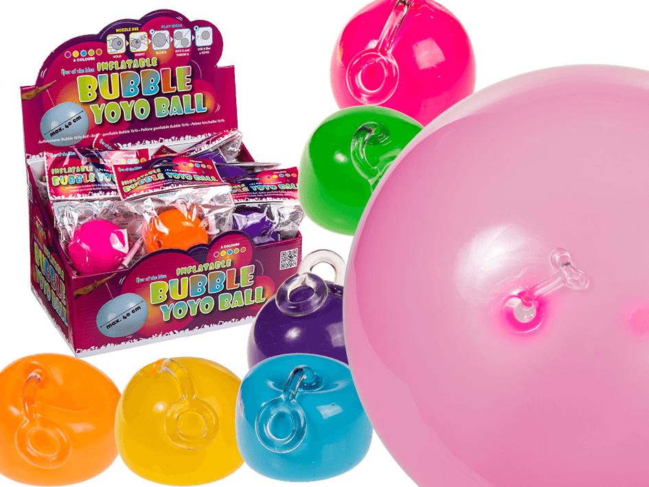 ASSORTED INFLATABLE BUBBLE YOYO BALL. OB120947 \\\KD14046