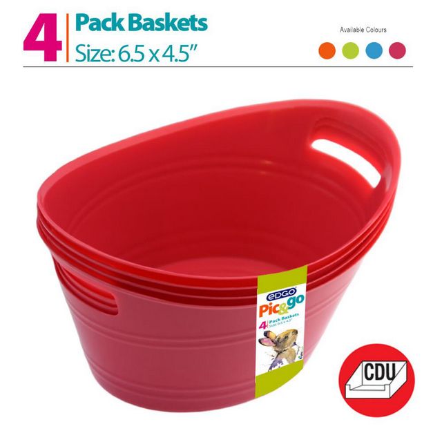 EDGO PAC & GO BASKETS 4 PACKET 6.5 X 4.5 INCH. F652767 \\\KD14115