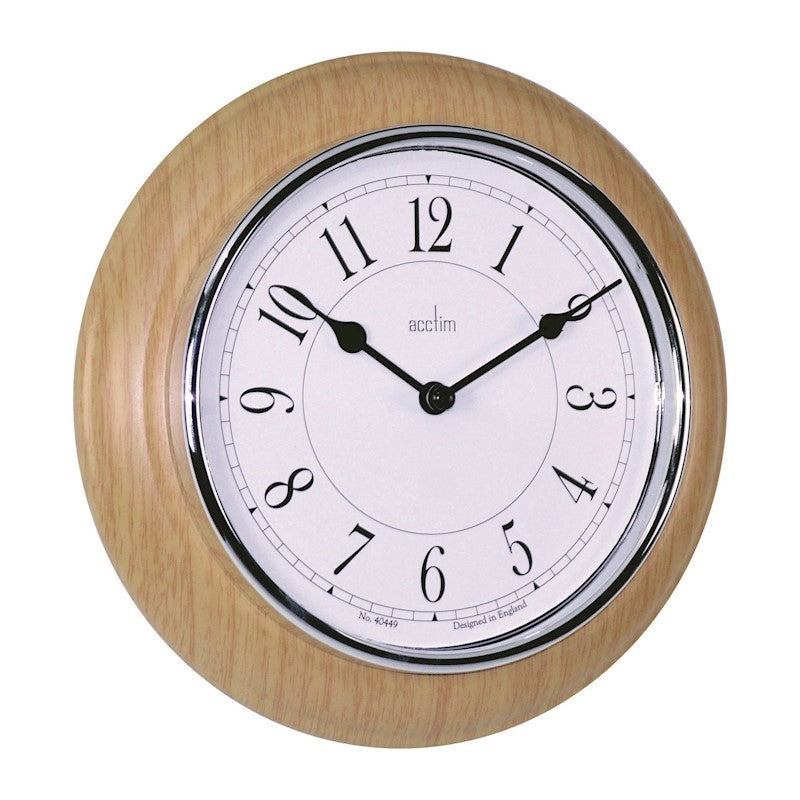 ACCTIM NEWTON NATURAL WOOD WALL CLOCK 205MM. AC24581 \\\KD14123